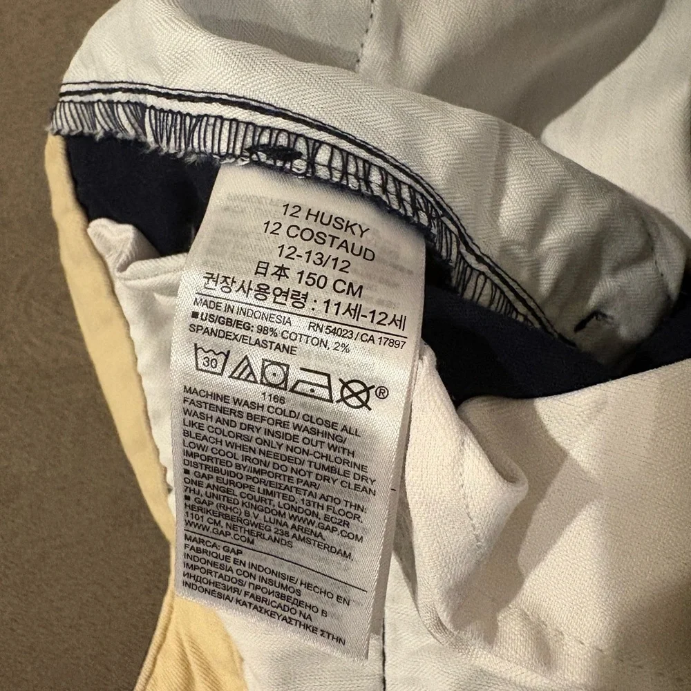 Gap Kids Classic Chino Pants School‎ Uniform Navy Boys 12 Husky